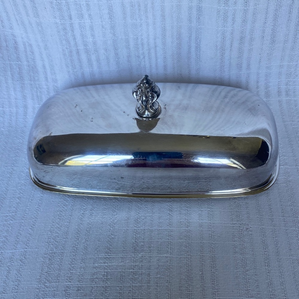 Vintage butter dish (probably silver plated) - Picture 7 of 9